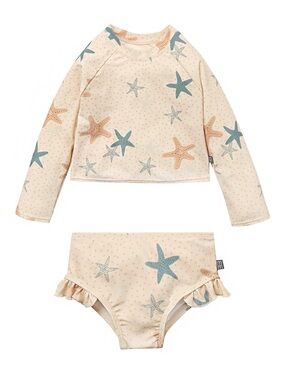 Girls Infant Rashguard Swimsuit Set